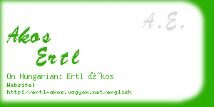 akos ertl business card